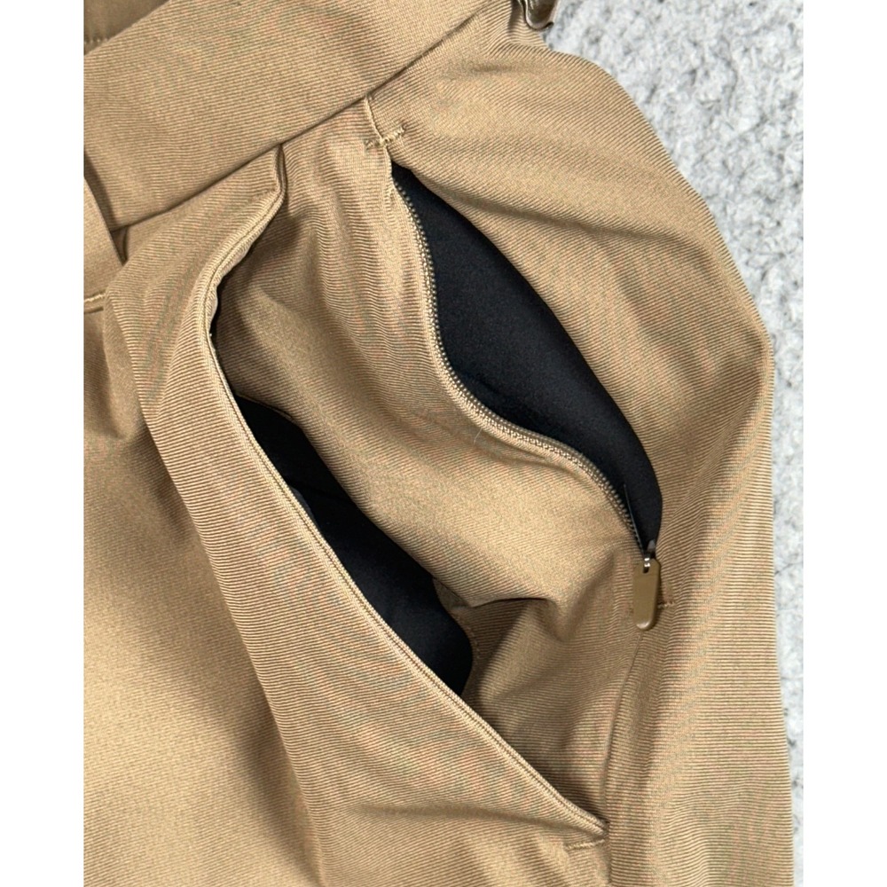 Lululemon Commission Slim Pant Mens 32x33 Brown Warpstreme Chino ABC Golf Travel - Picture 6 of 16